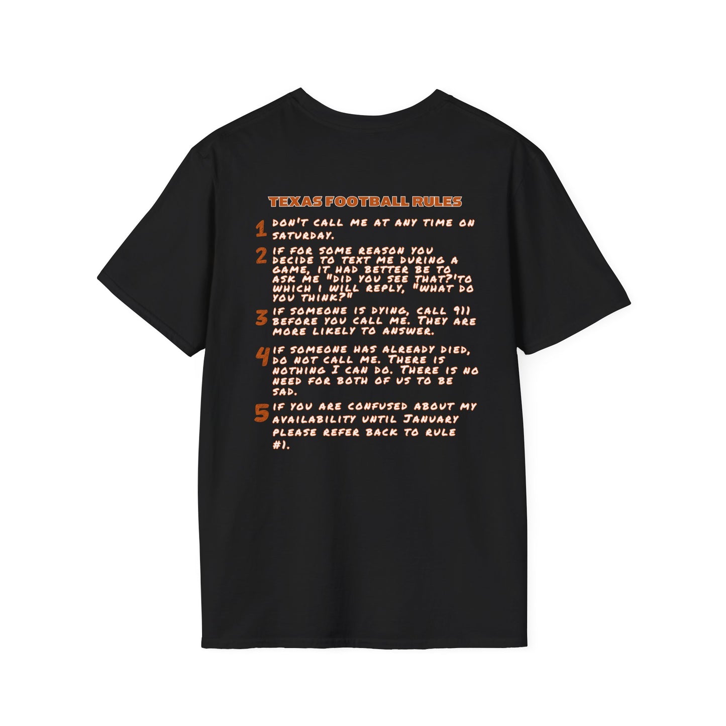 Texas Football Rules Softstyle Tee
