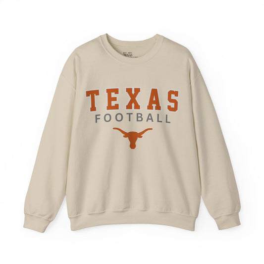 Texas Football Horns Crewneck Sweatshirt