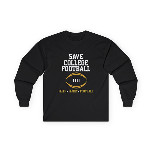 Save College Football Long Sleeve Tee